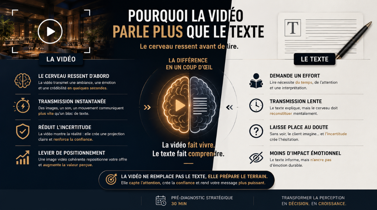 Infographie impact vidéo perception entreprise