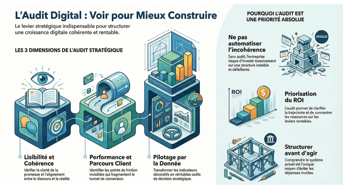 Infographic digital audit for business