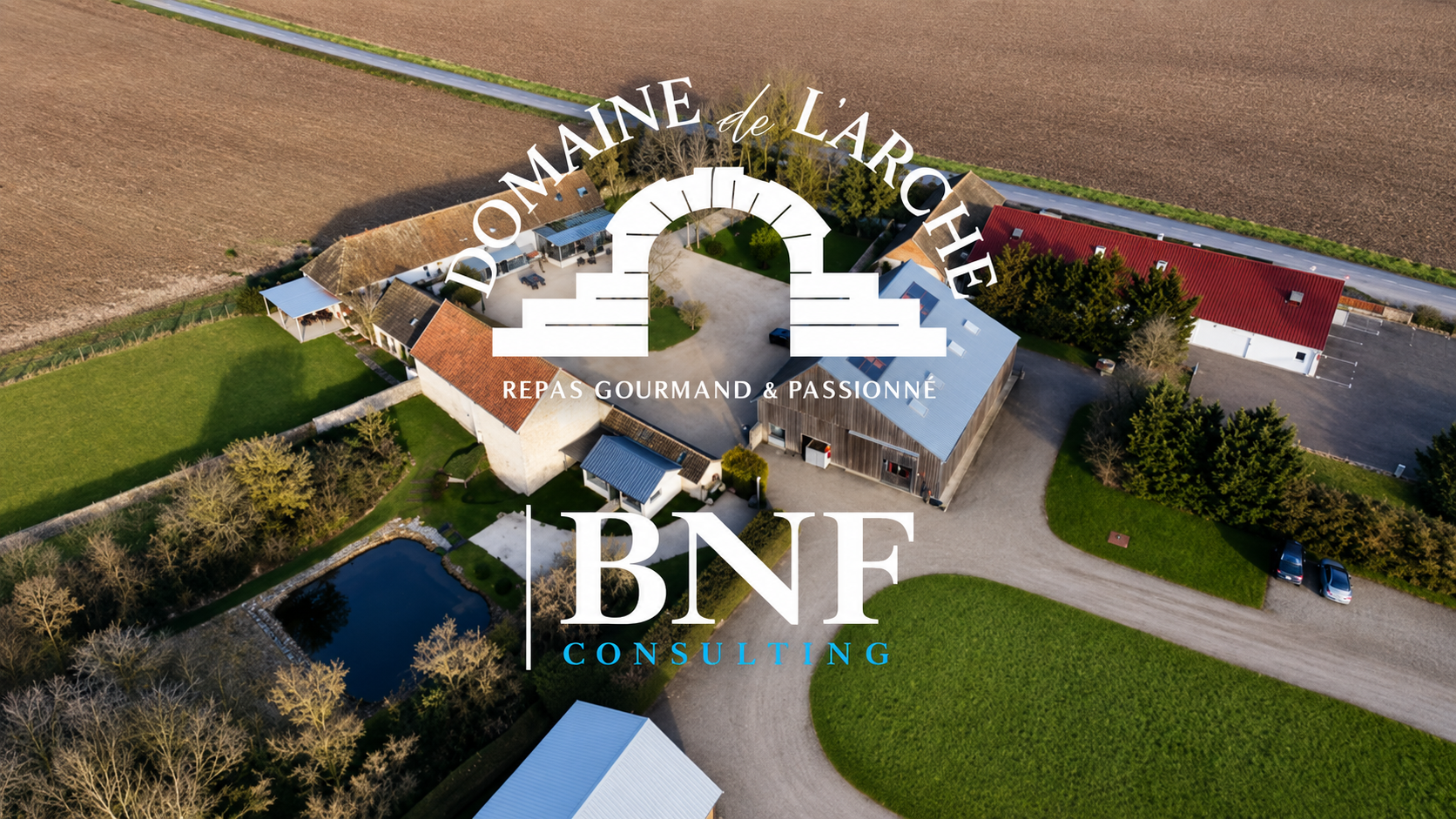Vue aérienne du Domaine de l'Arche par BNFConsulting